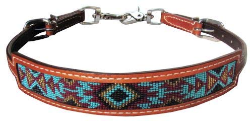Showman Medium Leather Wither Strap w Navajo Design Inlay! New Horse TACK!