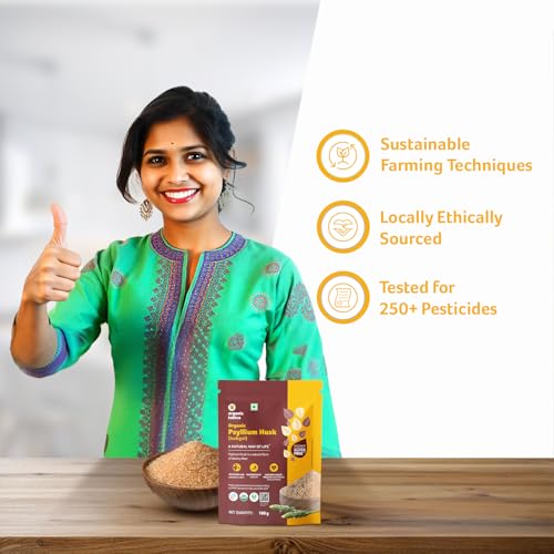 Image of Organic Tattva Psyllium Husk (Isabgol) 200 Gram | Excellent Source of Natural Dietary Fiber | Helps Relieve Constipation, Digestive Stress | Boost Digestion and Effective in Weight Loss