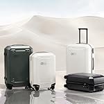 NINETYGO Carry On Luggage 22x14x9 Airline Approved, Carry On Suitcase with Smooth Double Spinner Wheels, Hard Shell PC+ABS Suitcase Carry-On, Lightweight Travel Luggage, TSA Approved (Black, Sahara) - Image 2