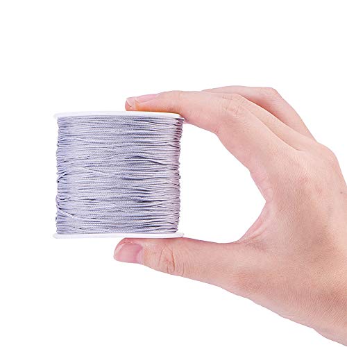 Image of PH PandaHall 600 Yards 0.8mm Nylon Beading Thread Bracelet String Chinese Knotting Cord Kumihimo Macrame Thread Cord Blinds String Necklace Cord for Macrame Friendship Bracelet Christmas