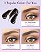 Peel Off Eyebrow Tinting Gel Kit-2pcs Grey Black Tattoo Eyebrow Gel Easy Peel Off,Waterproof Longlasting Peel-Off Eye Brow Tint,Up to 3 Days Brow Stain,Thanksgiving Makeup Gift Set for Women-03