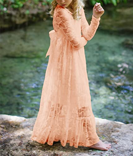 Vestidos de comunión para niñas elegantes ideales para damitas de boda y fiestas de encaje 3