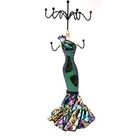 Elegant Mermaid-Style Jewellery Stand - Fashion Mannequin Organiser for Necklaces, Bracelets, Earrings - Eye-Catching Design, 34cm High