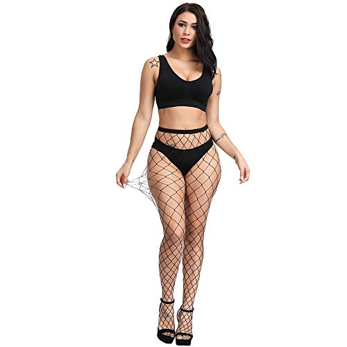Image of CozyWow Fishnet Tights for Women, High Waist Footed Fishnet Stockings Soft and Stretchy, Womens Patterned Tights 10+ Colors