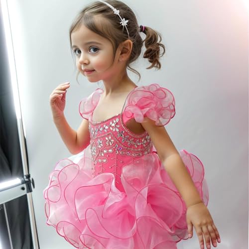 Infant Toddler Short Cupcake Pageant Dress Beaded Dress Party Dress Princess Dress Baby Birthday Dress Tutu Ball Gowns4