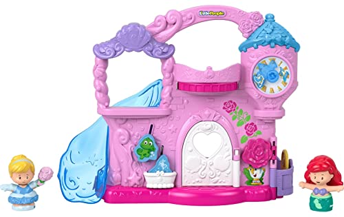 Image of Fisher-Price Little People Toddler Toy Disney Princess Play & Go Castle Portable Playset for Pretend Play Kids Ages 18+ Months​