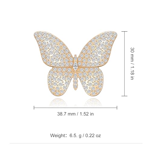 Image of Butterfly Brooch for Women, Insect Butterfly Pins Shawl Pin Clip Flashing Butterfly Jewelry Fashion Brooch Wedding Accessories Sweater Scarf Brooch for Women