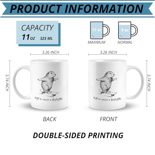 Taza de cerámica con capacidad de 11 onzas y diseño moderno miniatura 7