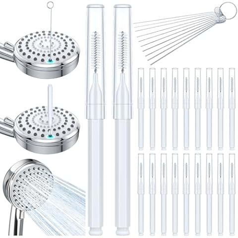 Lumkew Multisize Shower Head Cleaner Tool, Shower Head Cleaning Brush for Unclogging Small Hole, Functional Showerhead Picks Tool with Storage Boxes for Nozzle Pore Gaps Clean Printer Tubes Cover