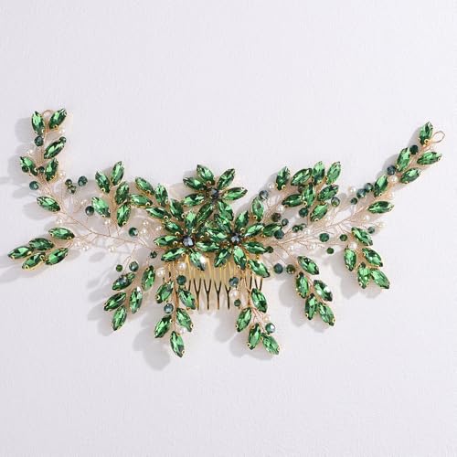 Peine de cabello con cristales para boda 30 cm miniatura 1