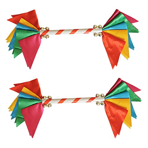 ibasenice 2 Pack Cheerleading Props Bells Lightweight and Sturdy Cheerleading Adornments for Teams Events Sports Matches and Parties