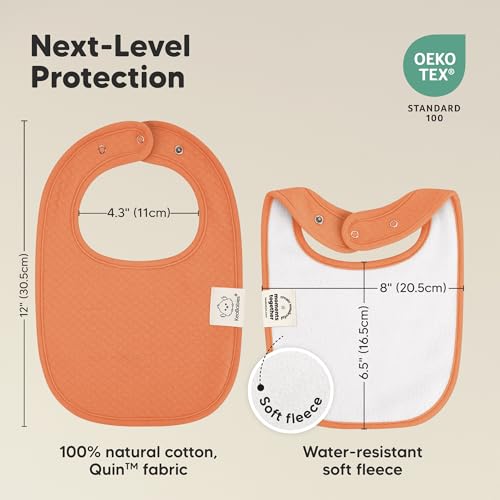 Image of KeaBabies 8-Pack Baby Bibs for Drooling and Teething, Soft (Eclipse) | Organic Quilted Cotton Cloth Drool Bibs for Baby Girl, Boy, Toddler, Newborn, Infant, Soft & Super Absorbent