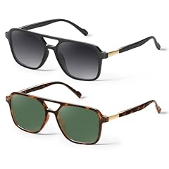 2pcs Black/Gray+brown Tortoise/Green