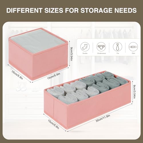 DIMJ-Drawer-Organizers-for-Clothing-Set-of-4-Dresser-Drawer-Organizers-Fabric-Closet-Organizers-and-Storage-Drawer-Dividers-for-Baby-Clothes-Socks-Belt-Tie-Pink