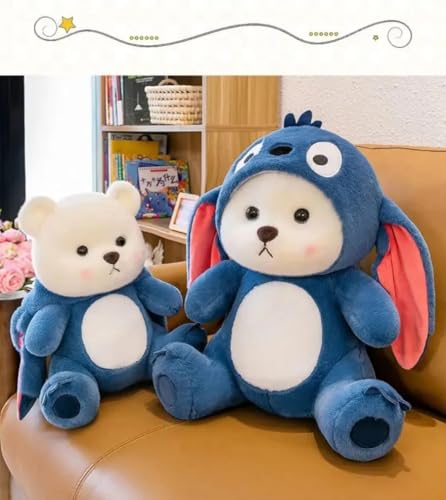 Image of Niku Teddy Bear Soft Toy with Hoodie for Kids Baby Girl boy Girlfriend | Blue Plush Toy | Lovable Huggable Soft Teddy Bear Toy | Birthday Gift | 30 cm
