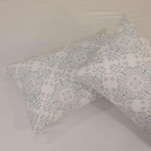 Image of Microfiber Pillow Cover 17x27 Inch (Pack of 2) | Soft & Durable | Ideal for Bed & Sofa Paisley Charm
