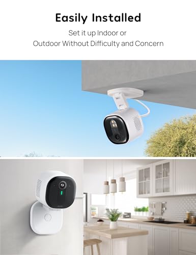 Winees Security Cameras Outdoor, Wired 2K Wi-Fi Cameras For Home Security, 2.4G Indoor Camera, Human/Pet Ai Detection, Color Night Vision thumb #6