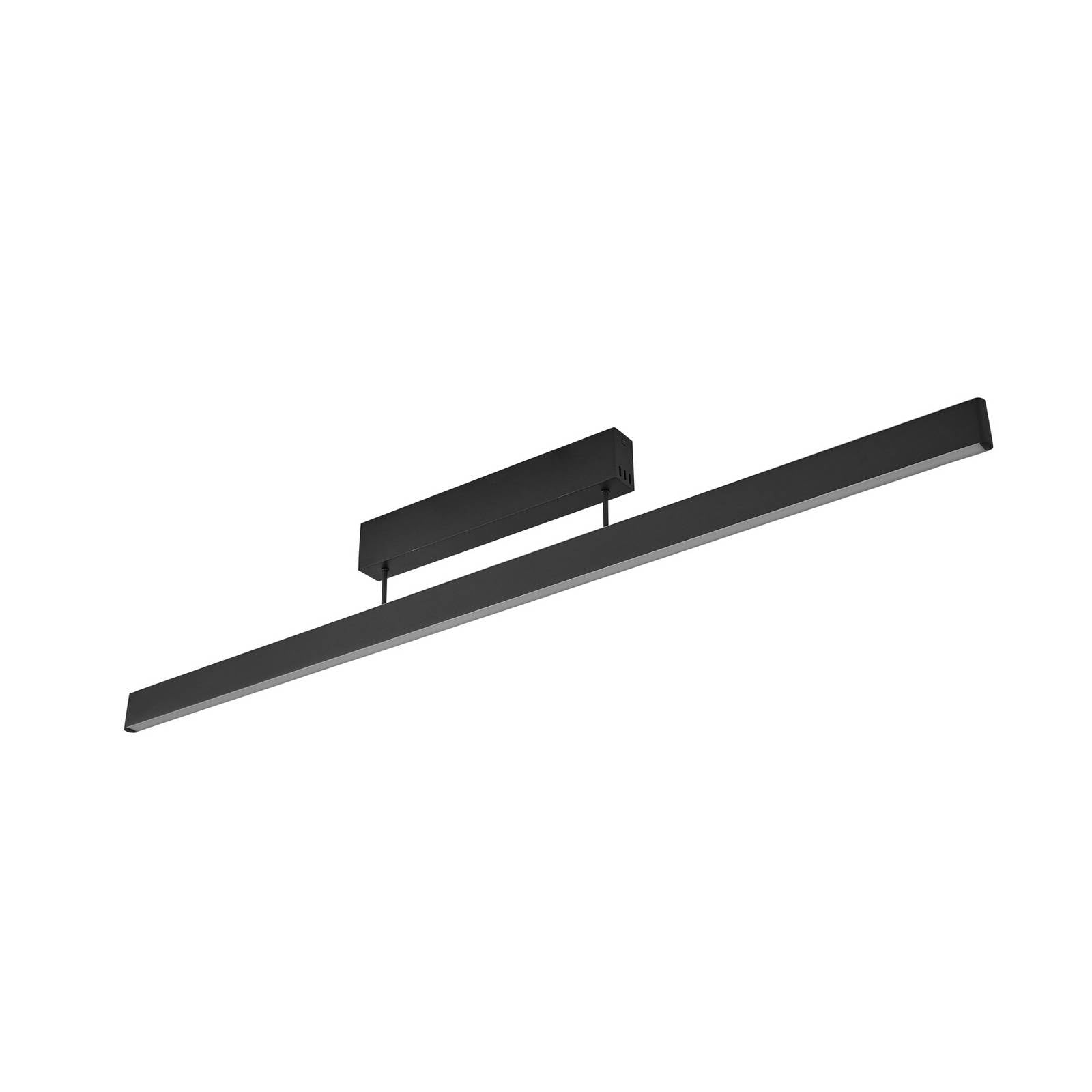 Lucande LED Smart Home Deckenlampe Mylosh dimmbar (Modern) in Schwarz aus Aluminium (1 flammig,) - Deckenleuchte Lampe Wohnzimmerleuchte