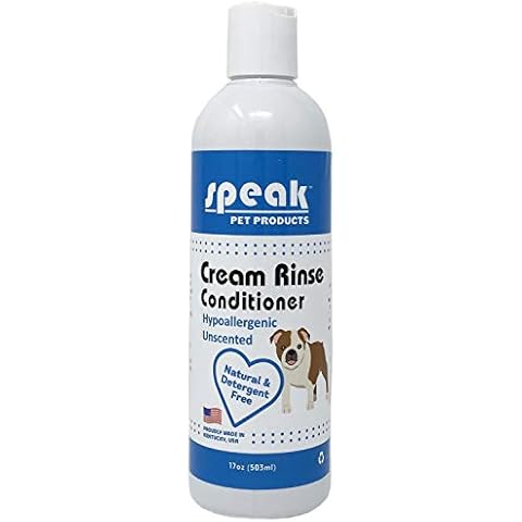 Speak Pet Products Dog Natural Cream Rinse Conditioner, Hypoallergenic Unscented, 17oz Cover