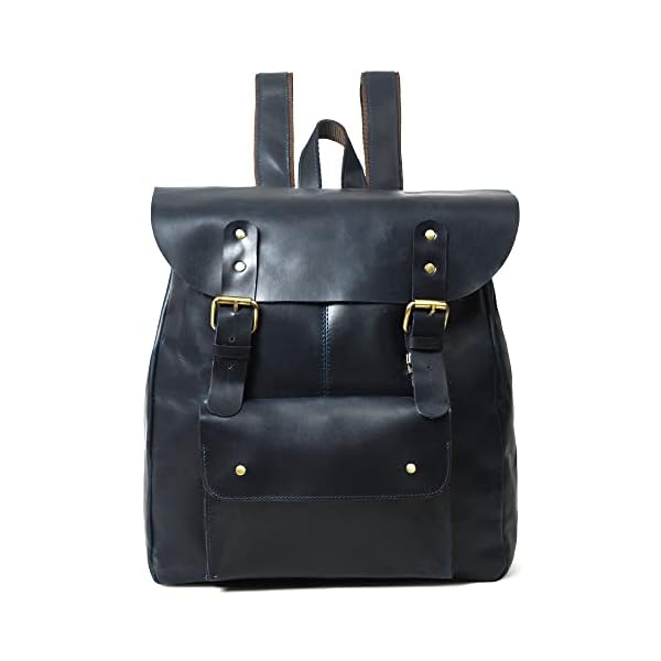 16 Inch Small Leather Backpack for Men