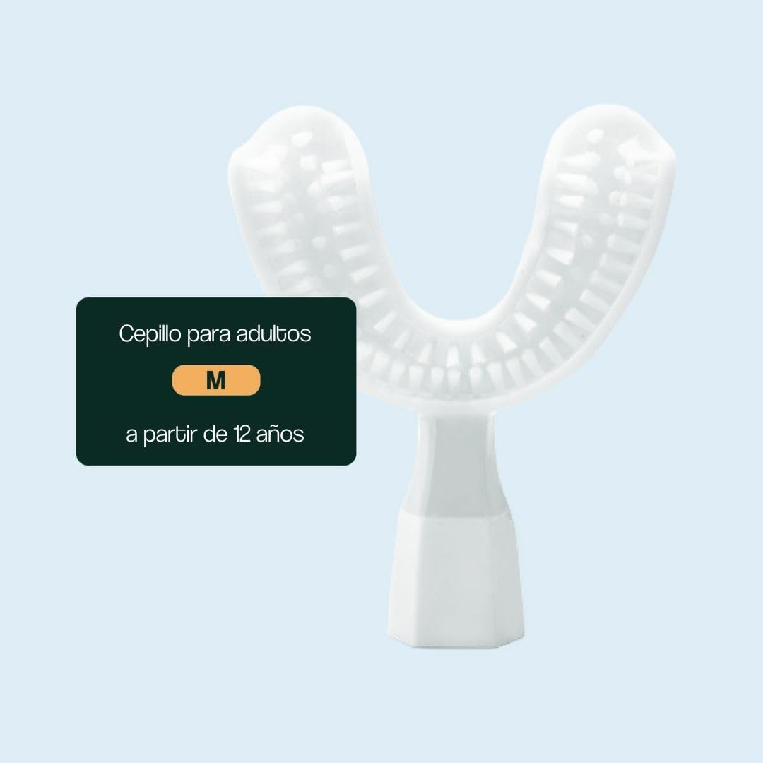 Y-Brush – Cepillo de dientes eléctrico – Cepillo en Y – 3 meses de duración – Pack NylonBlack Premium