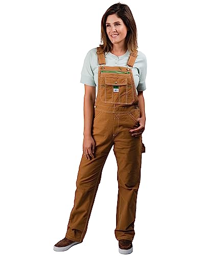 Liberty Women's Washed Duck Bib Overalls, Brown...