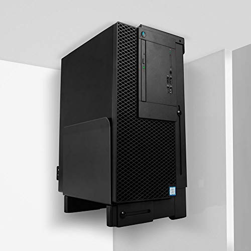 Supporto Per PC Sotto Scrivania In Acciaio Inox – Larghezza Regolabile 15-25cm, Carico 30kg, Fori Dissipazione, Installazione Senza Attrezzi