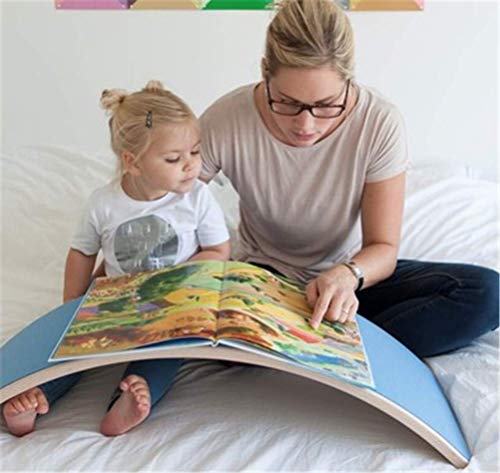 Ttrdye Legno Balance Board Bambini Natura Fisioterapia Sportivi Giocattoli Balance Board per Bambini con Feltro, Blu