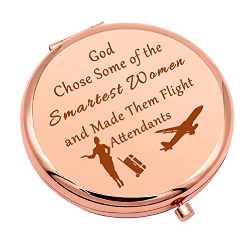 Flight Attendant Gifts For Women Thank You Gift Compact Makeup Mirror Flight Training Graduation Gift Stewardess Aviation Gifts Folding Makeup Mirror Birthday Christmas Retirement Gifts #TOP28