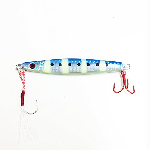 【オルルド釣具】メタルジグ 4色セット A 「メタルジグ F」7.5cm 25g アシストフック付 &魚に見えにくい赤フック採用 オールシーズン対応 シーバス・ヒラメ・マゴチ・タチウオ・サゴシ・ハマチなどに qb100143a01n0 5枚目