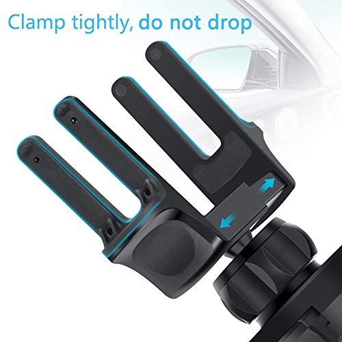 Kaome Car Phone Holder Specialized for Round Air Vent Car Mount for Circular Vent with Double Bottom Bracket One-Handed Operation Scratch Prevention for Iphone, Samsung Galaxy, Huawei