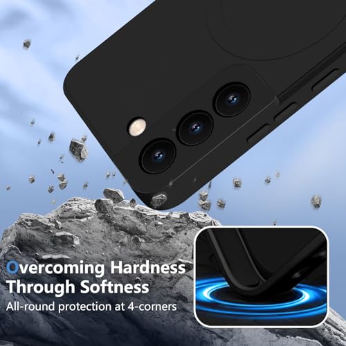 Coque Samsung S21 Plus compatible MagSafe en silicone noir - 5