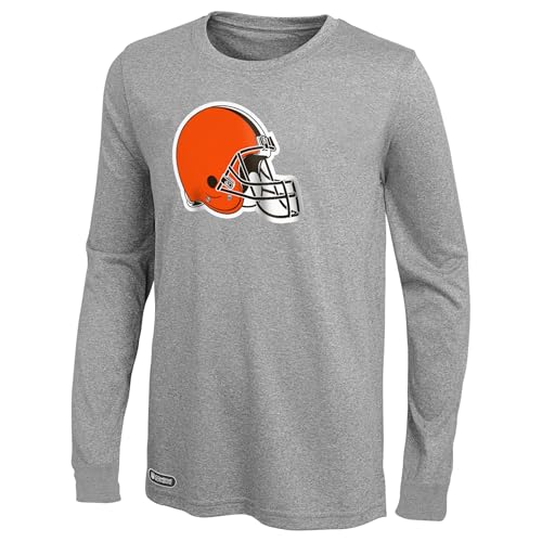 Outerstuff NFL Men's Primary Stadium Logo Long Sleeve Tee, Cleveland Browns, Large