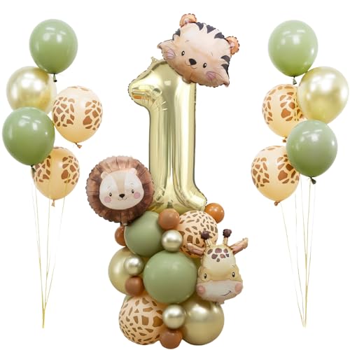 Jungle Safari Birthday Balloons Wild One Animal Balloons Zoo Birthday Party Decoration for Wedding Shower Party Decorations