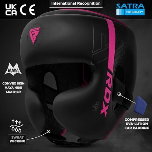 Image of RDX Boxing Headgear, MMA Training, Adjustable Padded Kara,Muay Thai Headgear, Kickboxing, Sparring, Martial Arts, Karate, Taekwondo Helmet