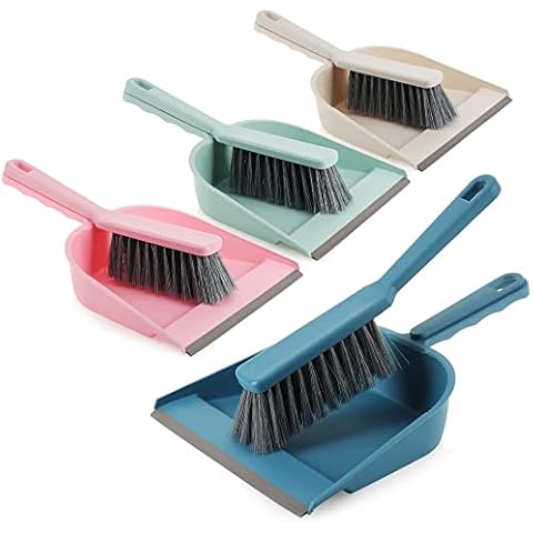 com-four® 4X Kehrgarnitur - Kehrset bestehend aus Handfeger und Kehrschaufel Cover