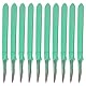 Skalpell Messer, 10 Pack Kunststoff Chirurgische Skalpellmesser, Skalpell Klinge, Sterilisierte Skalpelle, mit Schutzkappe, Einzeln Verpackt