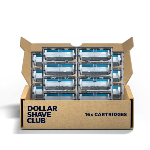 Dollar Shave Club | 6 Blade Razor Refills (16 Pack) | 6 Stainless Steel Blades for a Close & Comfortable Shave