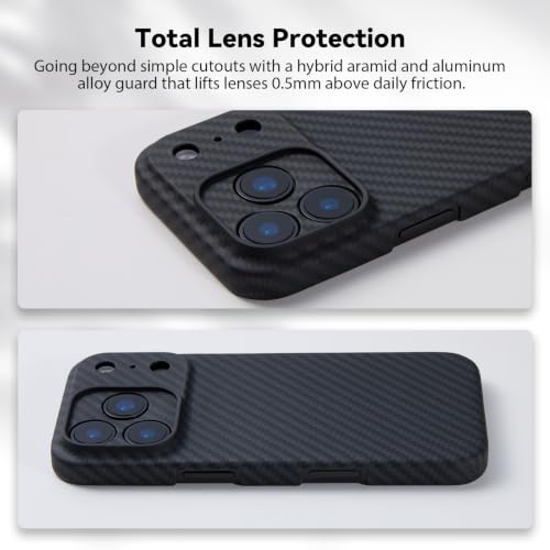 Image of Deff Duro Special Edition Case for iPhone 17 Pro Max, Compatible with MagSafe, Ultra-Slim Case with Caseless Touch Feeling, 1500D Aramid Fiber Woven, Matte Black