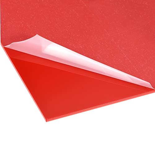 Image of DMiotech 2.5 inch x 5 inch 1.8mm Red Acrylic Sheet for DIY Projects