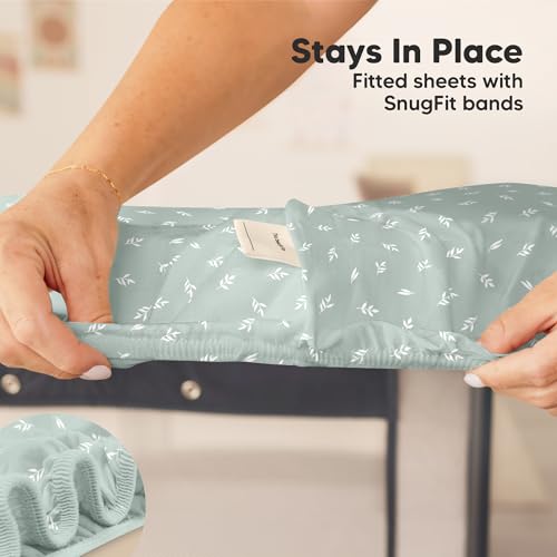 Image of 2-Pack Mini Crib Sheets Fitted, 38x26 Pack N Play Mattress Sheets (Prairie) | Organic Cotton Sheets for Pack and Play Mattress, Soft, Breathable Playard Bedding Sheet, Mini Toddler Bed Cover, Boys, Girls