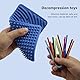 Sensorik Activity Board Silicone Fidget Toy mit Reisetasche & 10 Silikonstreifen Silent Sensory Board Doppelseitiges Aktivitätsbrett Sensorik Spielzeug für Stress Angst Autismus ADHS(Dunkelgrün)