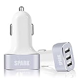 Spark Electronics 3-Port 4.1A(2.1A 1A 1A) Aluminum Panel Rapid USB Car Charger for iPhone 6 6 Plus iPhone 5/5s/5c iPhone 4 4S iPad 1 2 3 iPad mini iPad Air iPod 5th iPod classic iPod nano iPod touch Samsung Galaxy Smartphones Tablets Android Smartphones?