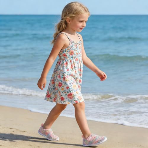 Image of FEETCITY Toddler Water Shoes Boys Girls Swim Shoes Quick Dry Kids Aqua Socks Barefoot for Beach Swimming Pool