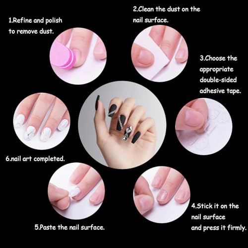360 Stück Nagelkleber Aufkleber,Doppelseitiges Gelee Nagel Klebepads Nagelkleber, Super Klebrige, Transparent, Flexibel, für Die Maniküre