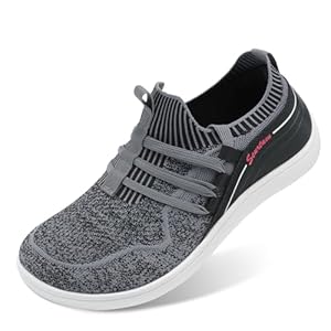 Scurtain Mens Walking Shoes Wide Toe Minimalist Barefoot Shoes for Men with Non-slip Zero Drop Rubber Sole