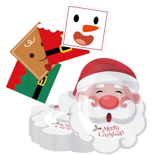 40PCS Christmas Paper Plates and Napkins Set, 9.7inch Xmas Santa Dessert Plates Disposable Dinner Party Cake Plate Luncheon Napkin Dinnerware Set for Christmas Holiday Decorations Décor Party Supplies 40PCS Christmas Paper Plates and Napkins Set, 9.7inch Xmas Santa Dessert Plates Disposable Dinner Party Cake Plate Luncheon Napkin Dinnerware Set for Christmas Holiday Decorations Décor Party Supplies