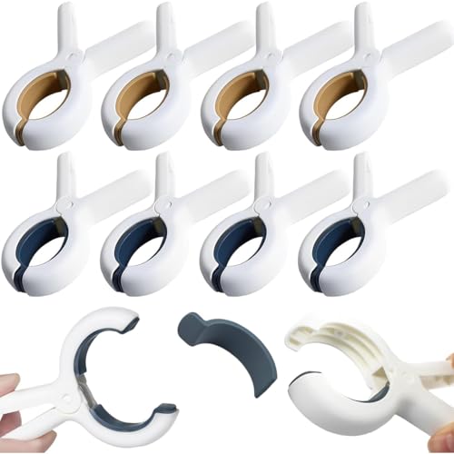 Lavorazione artigianale: presenta un interno rivestito in silicone per una maggiore frizione senza danneggiare le superfici; dotato di una maniglia antiscivolo per una presa comoda e un funzionamento sicuro; incorpora un robusto meccanismo a molla che fornisce una forte forza di serraggio per una tenuta affidabile; le grandi dimensioni consentono di ospitare una gamma più ampia di articoli per un uso versatile.
