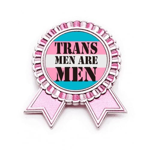Broche trans Man en métal rose taille M, badge de qualité supérieure pour communauté
