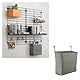 Metaltex Mural Line Wandgitter Textil-Tasche, Draht/Baumwolle, Grau, 24x9x21 cm